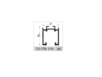 Ал. релса 9780 за мех. 9080, 9880, 9985 3м